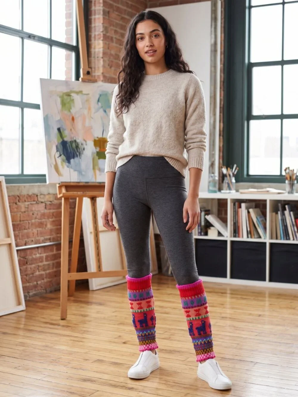Hand-knitted Sheep's Wool Warmer Booties for Winter